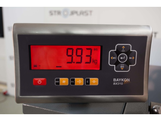 Display Gewicht = zu leicht display of weight scale -too low